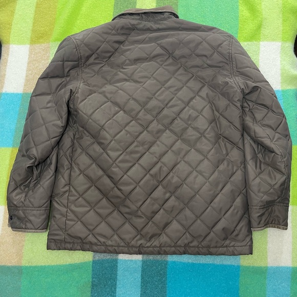 Vintage Polo Ralph Lauren Quilted Olive Suede Collar Jacket - Picture 5 of 5